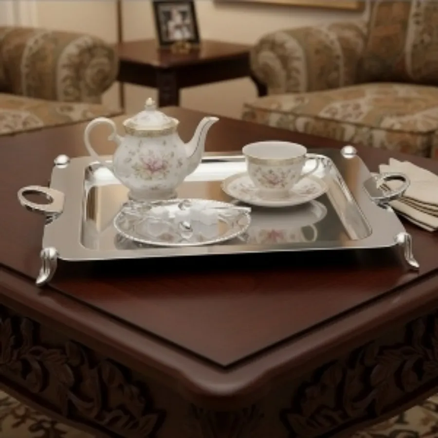 سینی استیل نگین دار