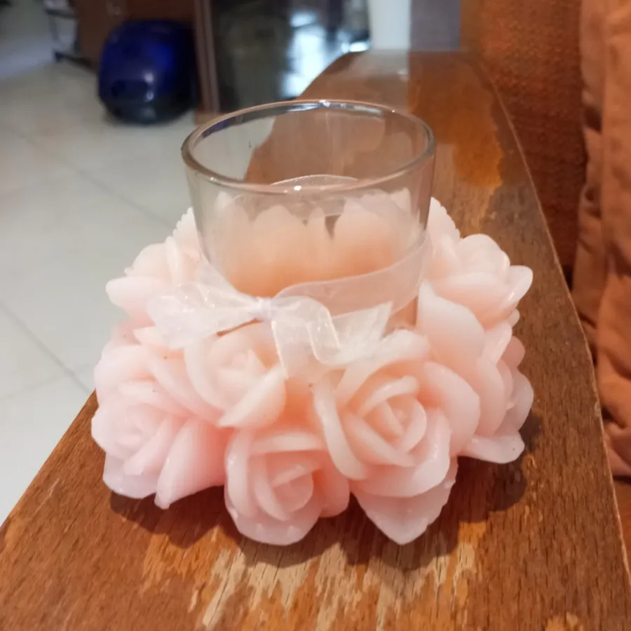 شمعدان گل رز صورتی
