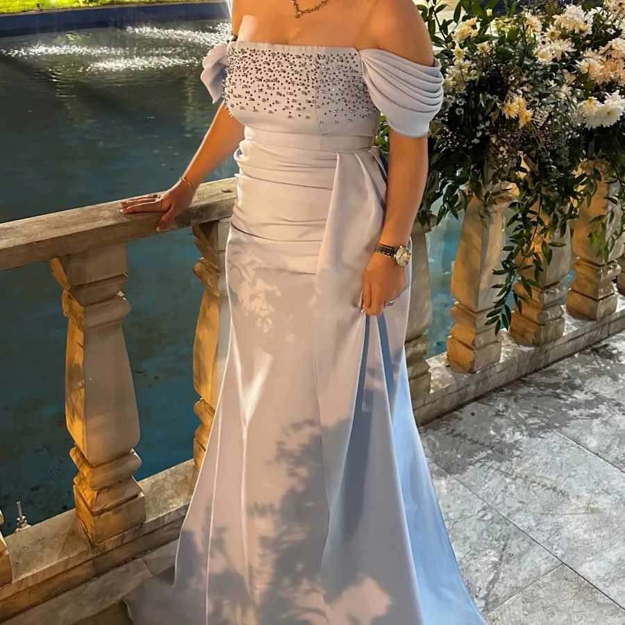 لباس مجلسی آبی آسمانی