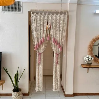 پرده مکرومه بافی