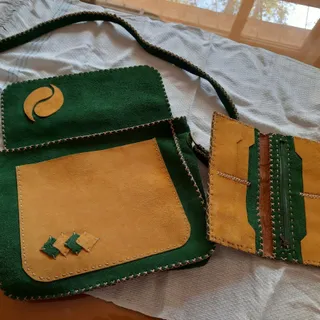 ست کیف دست دوز چرم