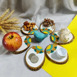 هفتسین/زیرلیوانی چوب نقاش