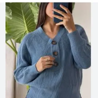 پلیور بافت آبی برند اروپا