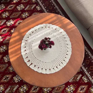 رومیزی مکرومه