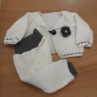 ژاکت و شلوار دست بافت