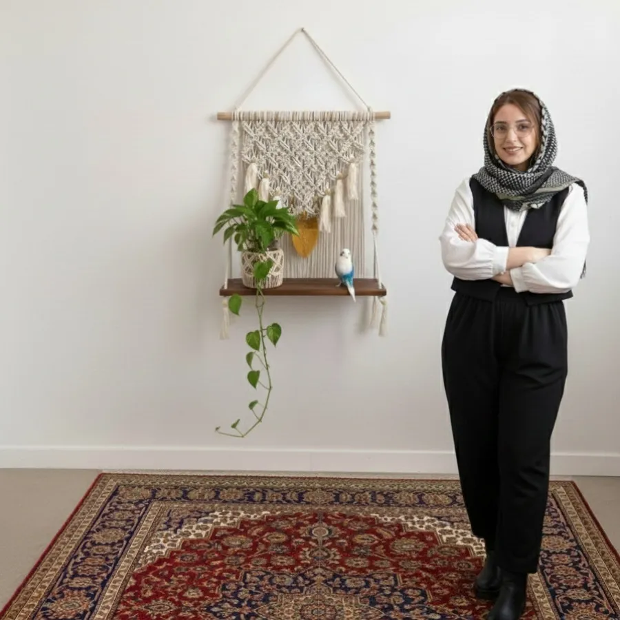 شلف مکرومه بافی مدل یاقوت