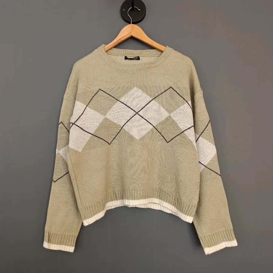 پلیور بافت سبز پاستلی