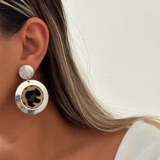 گوشواره استیل و پلنگی