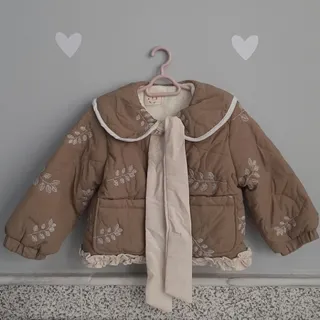 کاپشن بچگانه کرم قهوه ای