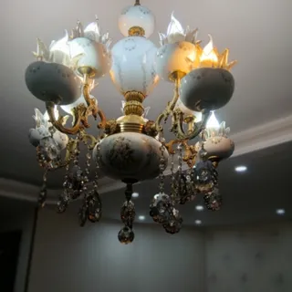 لوستر برنز پنج شعله تکی