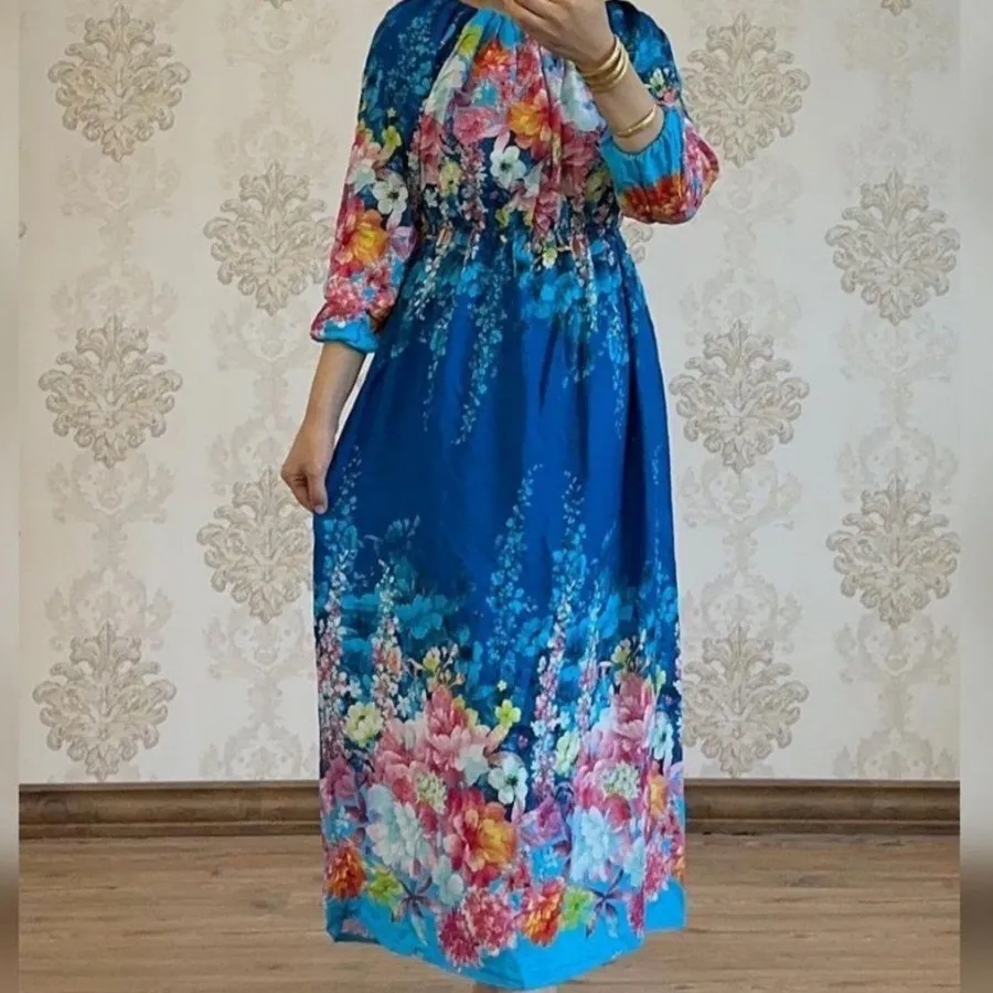 پیراهن ساحلی گلی