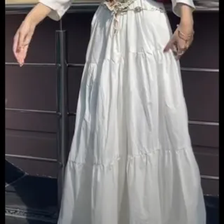 دامن سفید پینترستی✨