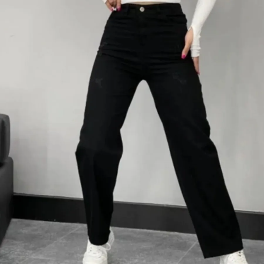 شلوار نیم بگ مشکی