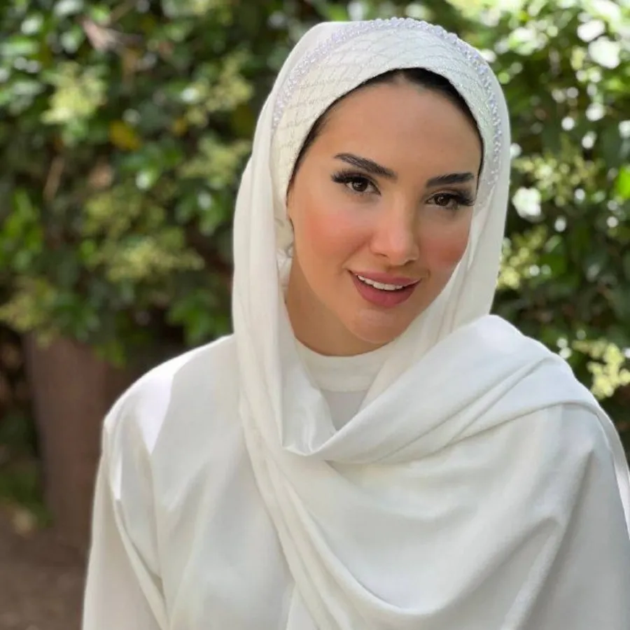 هد شال سفید عروس