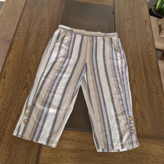 شلوار لینن راه راه Rockma