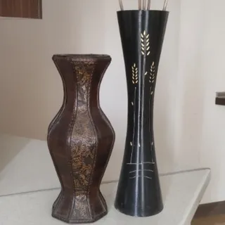 دوگلدان چوبی صنایع دستی