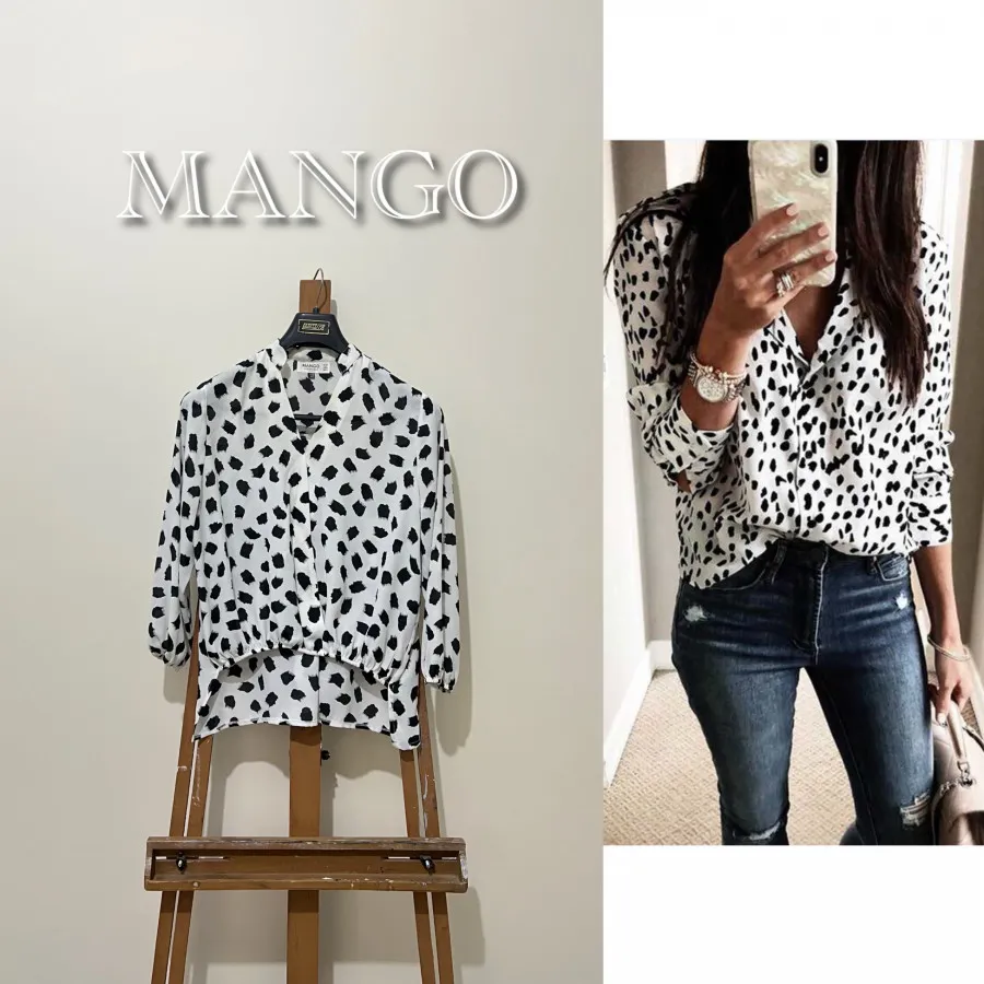 شومیز حریر اورجینال MANGO