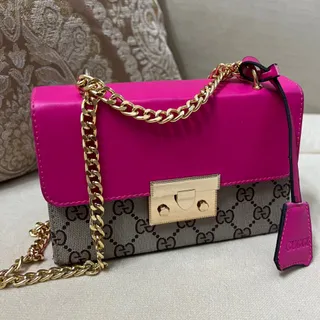 کیف گوچی شیک صورتی کرم