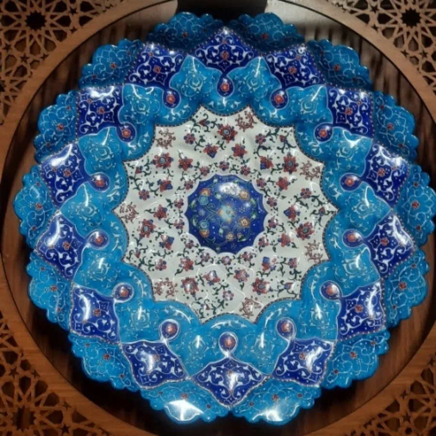 بشقاب مینا کاری دیواری