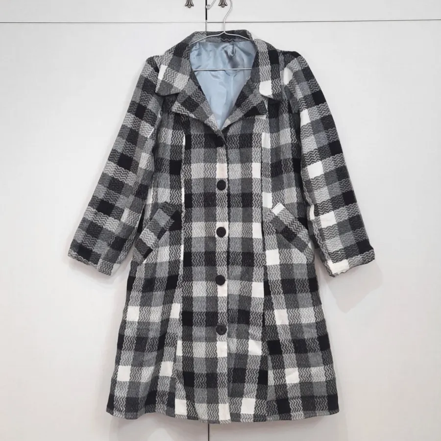 پالتو طوسی چهار خونه