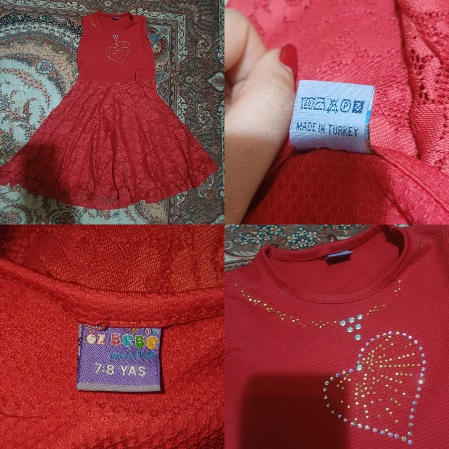 پیراهن چین دار دخترانه