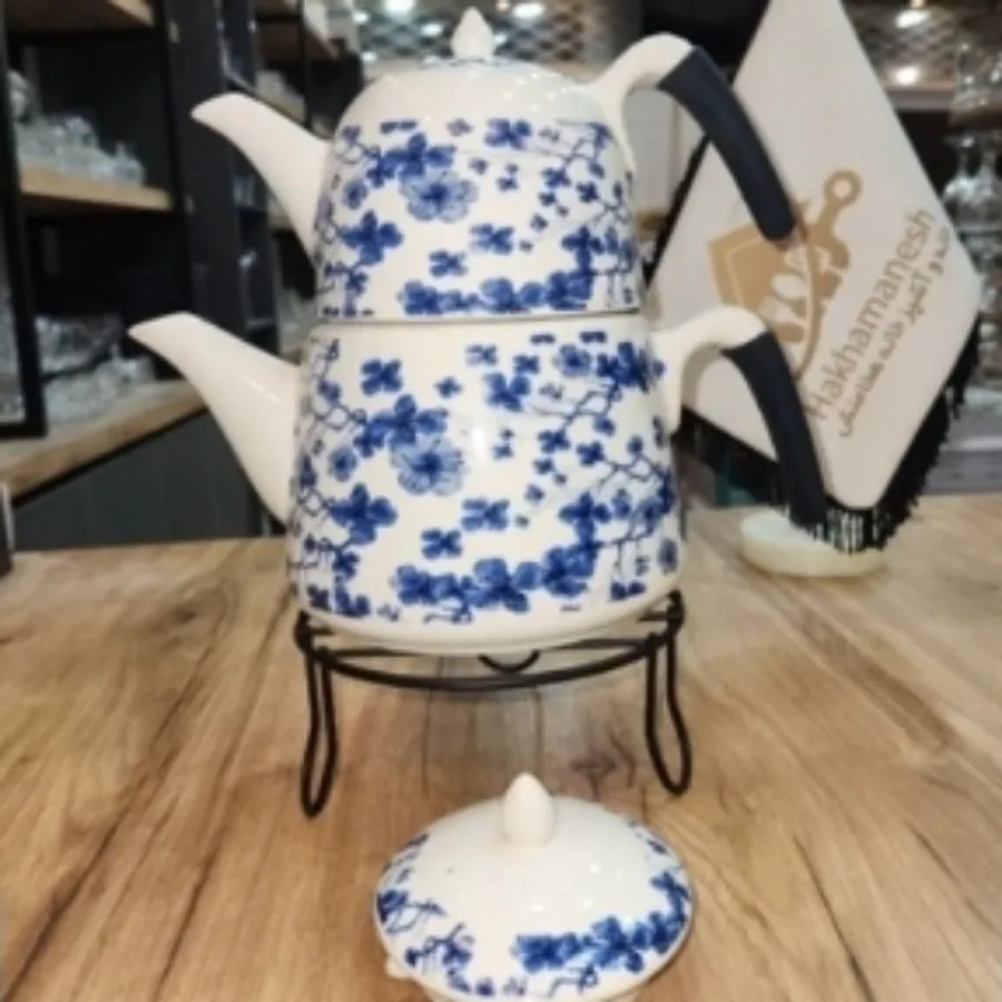 کتری قوری وارداتی طرح گل