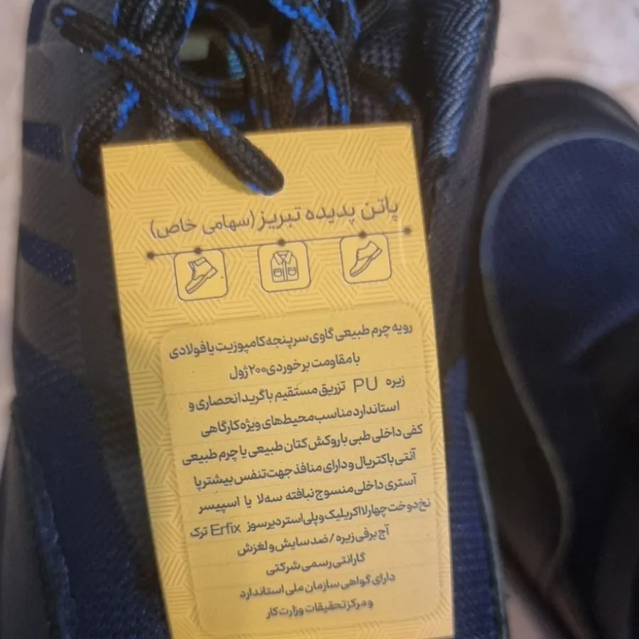 کفش ایمنی کار سایز 43