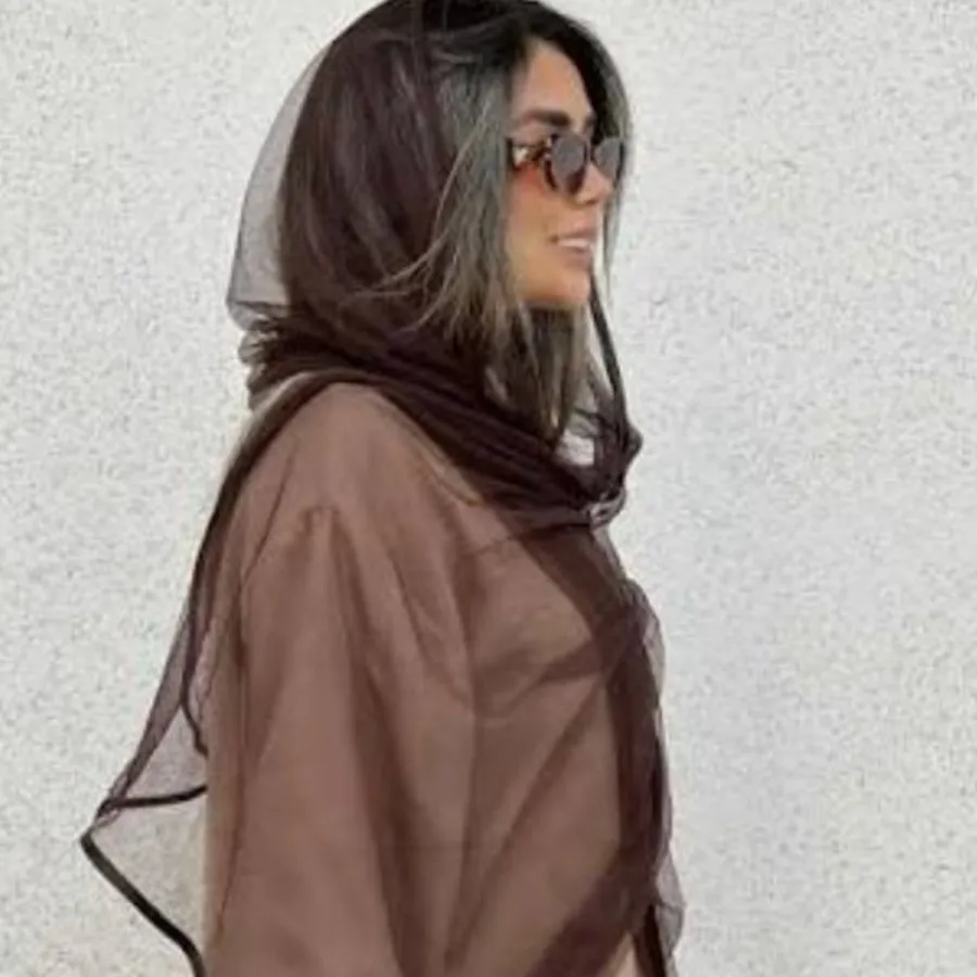 شال تورساده مشکی وقهوه‌ای