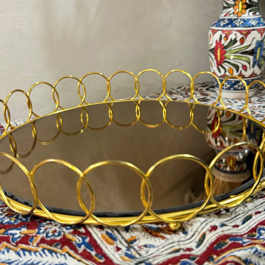 سینی کف آینه ای قطر30