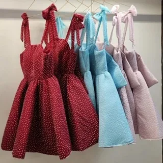 پیراهن عروسکی خالخالی