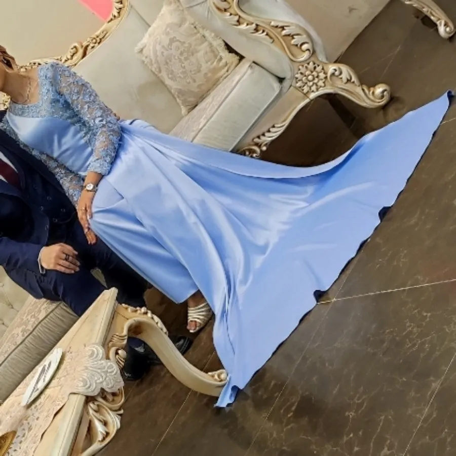 لباس مجلسی آبی دست دوز