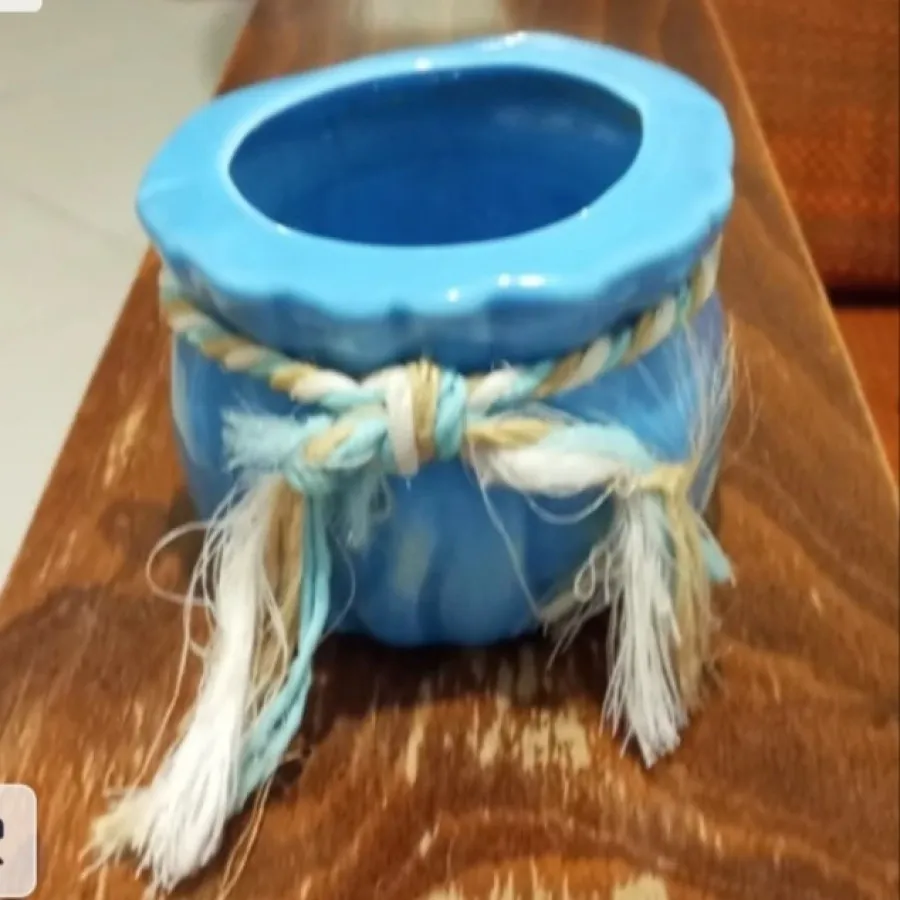 گلدان سرامیکی بند کنفی