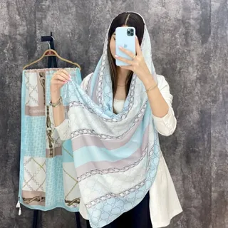 شال زنجیری آبی آسمونی