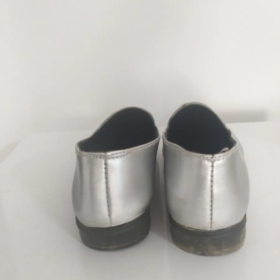 کفش تخت نقره ای