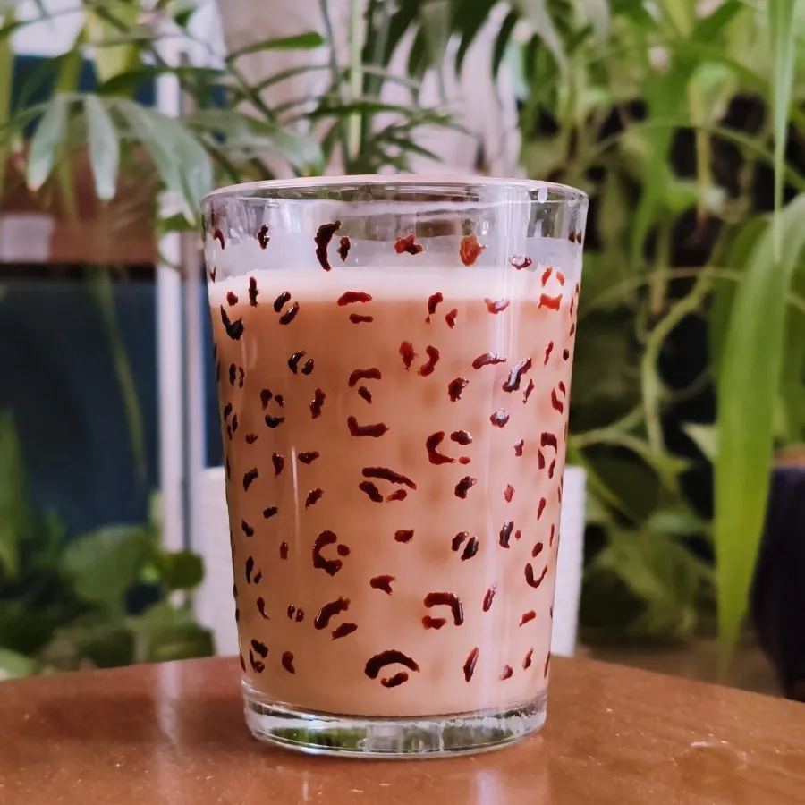 ماگ شیشه ای پلنگی ?