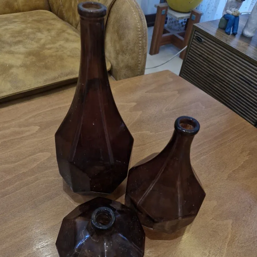 گلدان شیشه ای سه تیکه