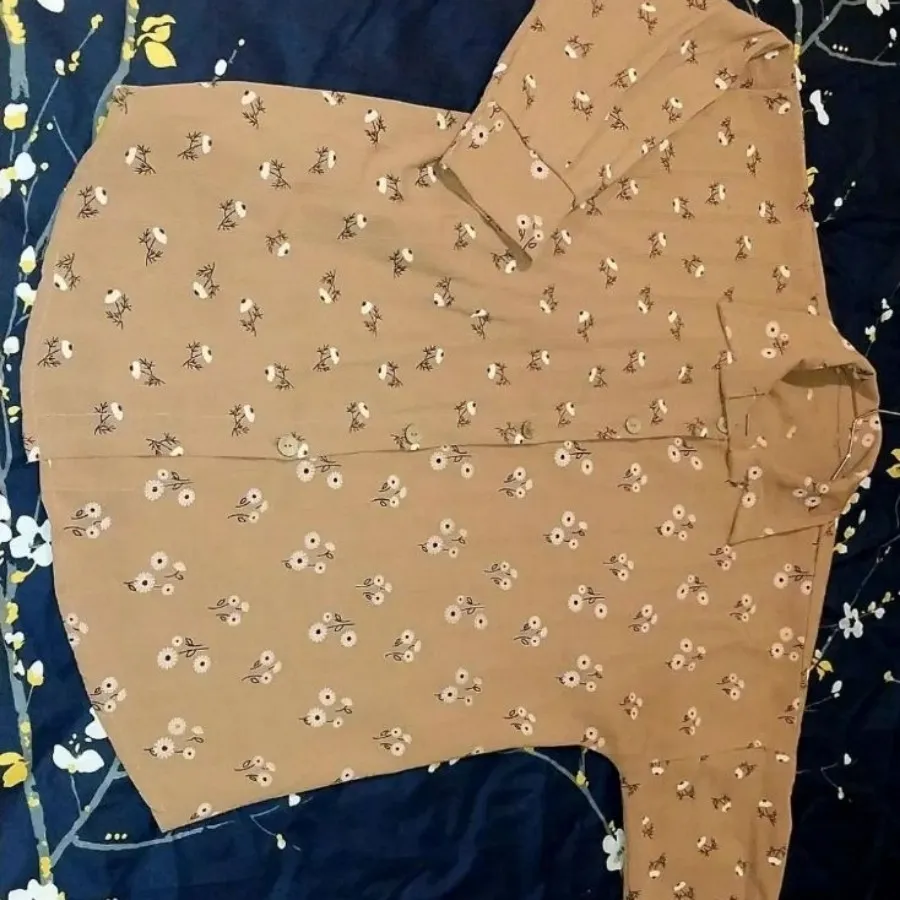 شومیز مانتویی گل گچی