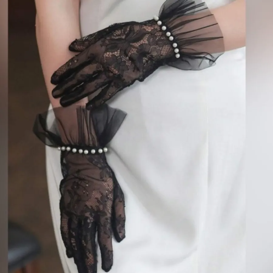 دستکش دانتل فرانسه کوتاه