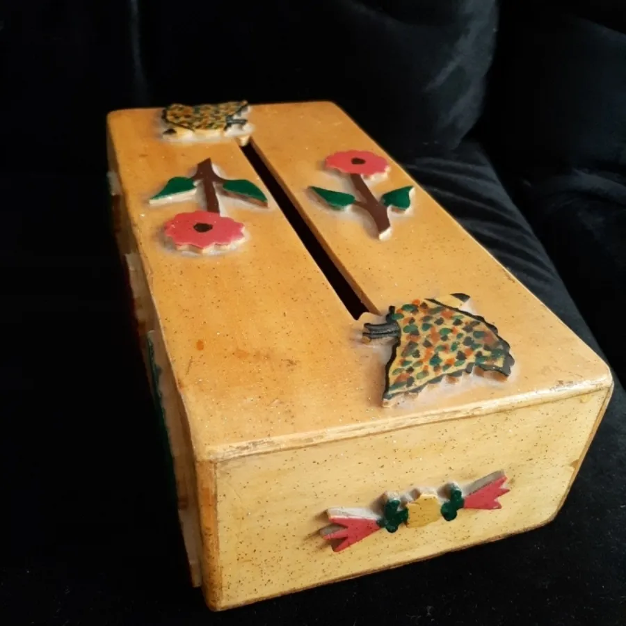 جا دستمال کاغذی چوبی