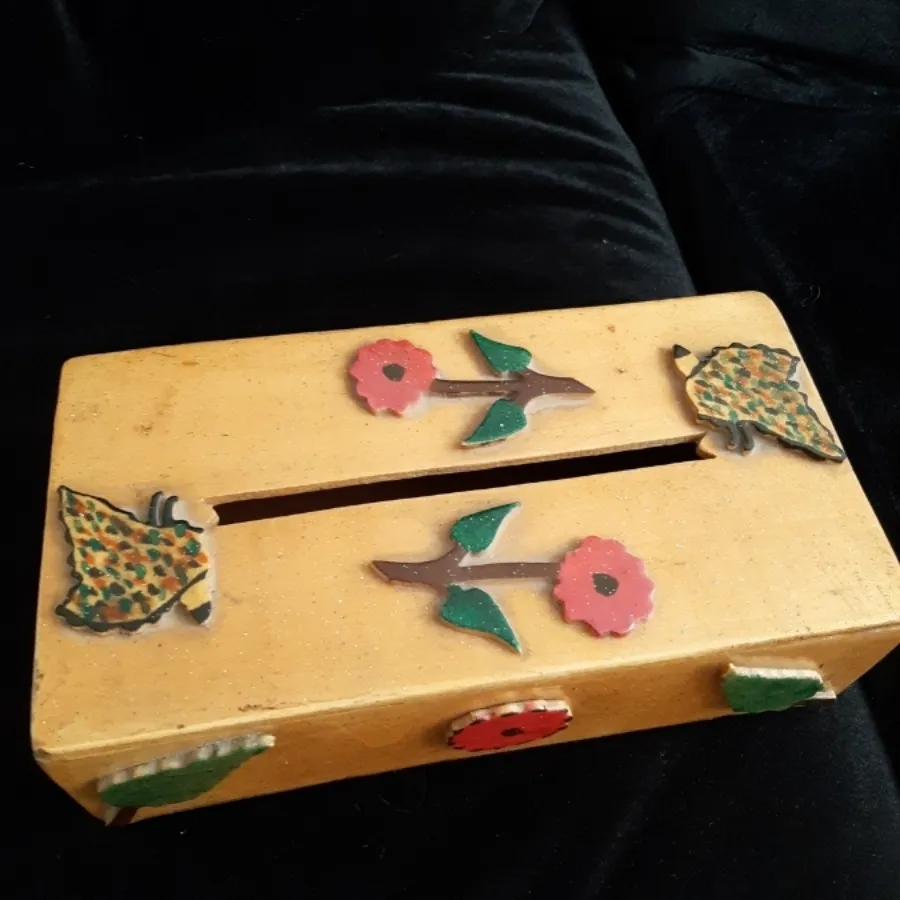 جا دستمال کاغذی چوبی