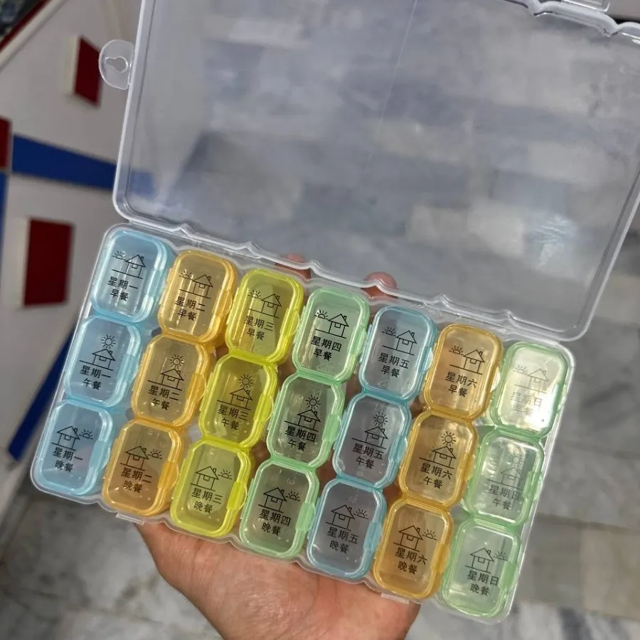 باکس قرص 7*3 رنگی