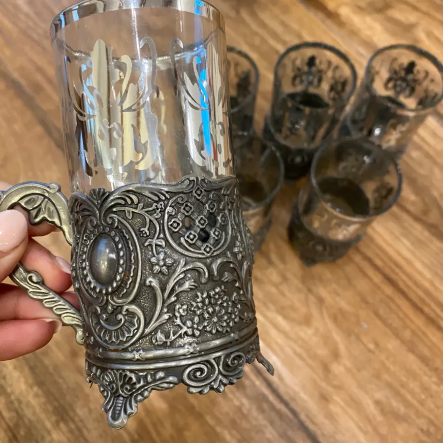 ست فنجان چای و سینی مجلسی