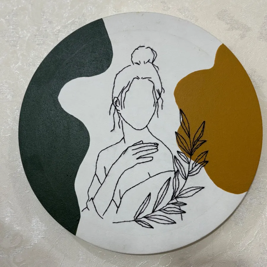 تابلو مینیمال گلدوزی شده