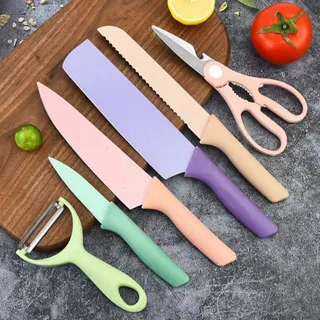 ست 6 تکه چاقو و پوست کن