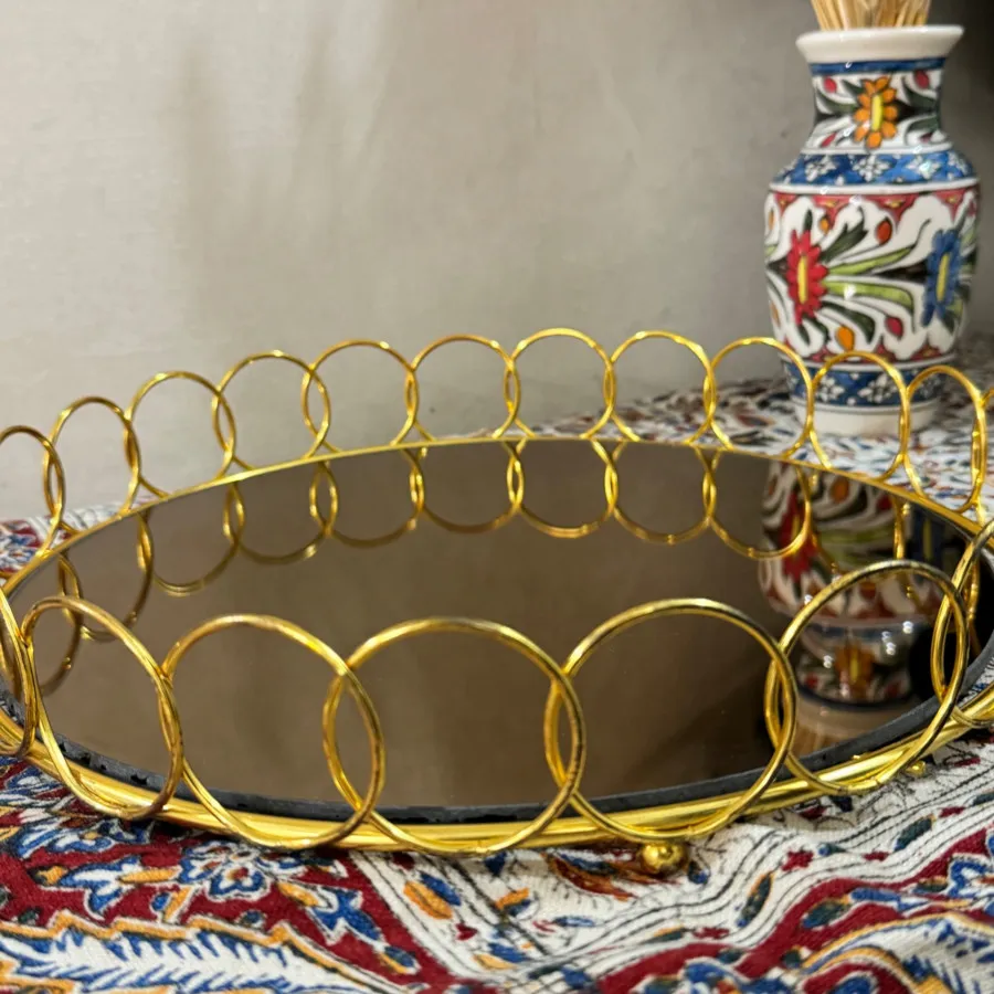 سینی کف آینه ای قطر30