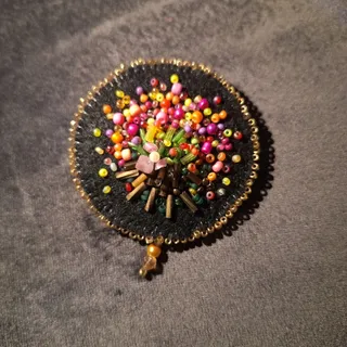 سنجاق سینه دسته گل جواهری