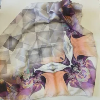 روسری نخی گلدار زنانه