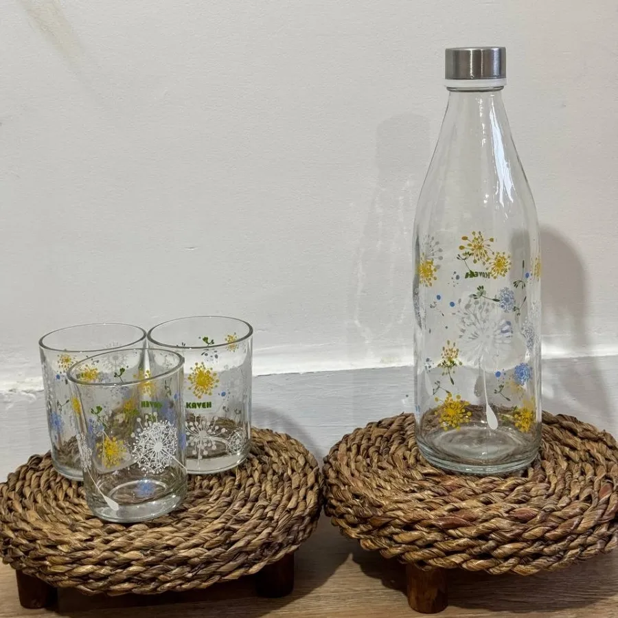 ست بطری آب و لیوان
