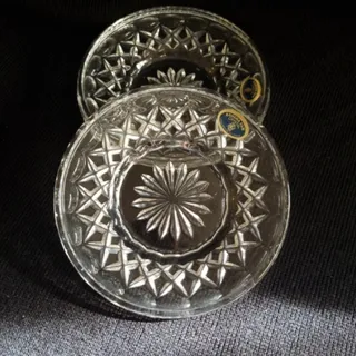 دو عدد نعلبکی کریستال چک