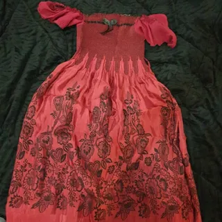 پیراهن پرنسسی گاث زرشکی